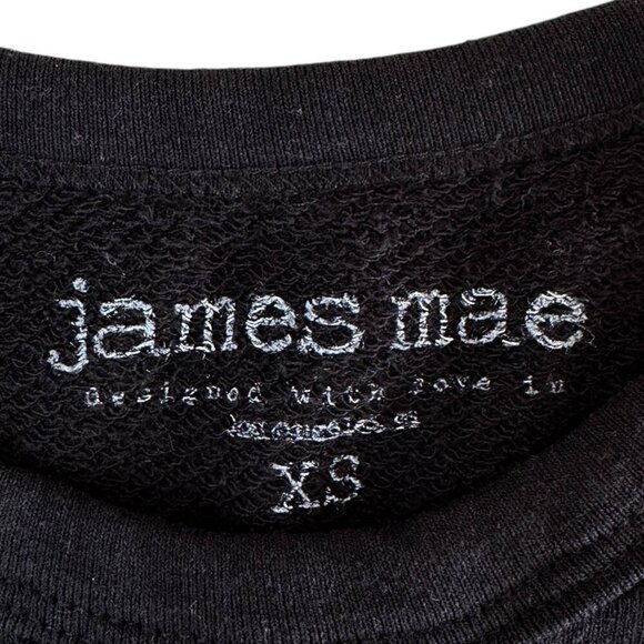 James Mae Black Oversized Crewneck Sweatshirt VANDERPUMP RULES Size XS - Picture 3 of 3